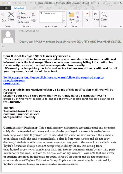 June 7 Phishing